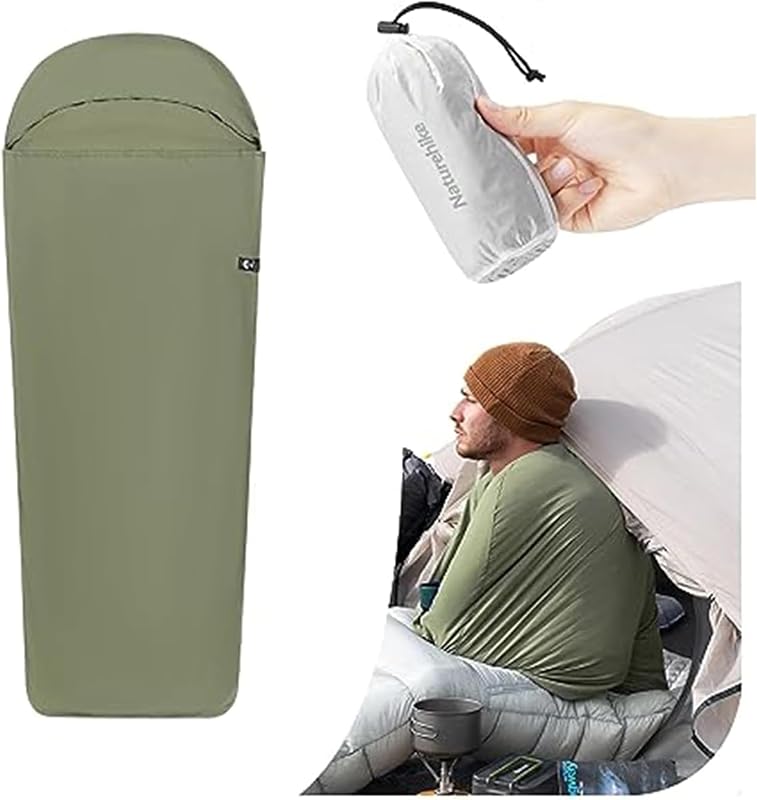 Naturehike Forro para saco de dormir ultraligero de 4.5 oz, sábanas de viaje lavables para adultos, saco de dormir ligero suave y compacto para adultos para mochileros, hoteles, camping, albergues