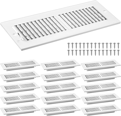 Miniatura 8 de Zonon 16 piezas de 10 x 4 pulgadas, cubierta de ventilación de techo para rejilla de ventilación de conducto de parrilla, difusor de suministro de