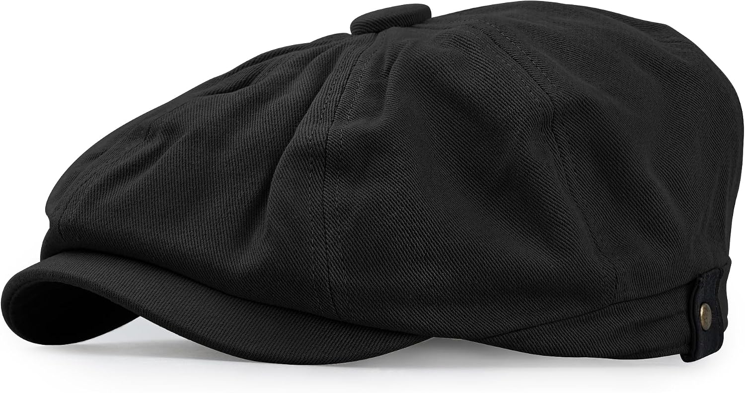 Clakllie Newsboy Cap Baker Boy Hat Flat Caps 8 Panel Peaky Herringbone Gatsby Hat Ivy Irish Cap for Men Women Driving Cap