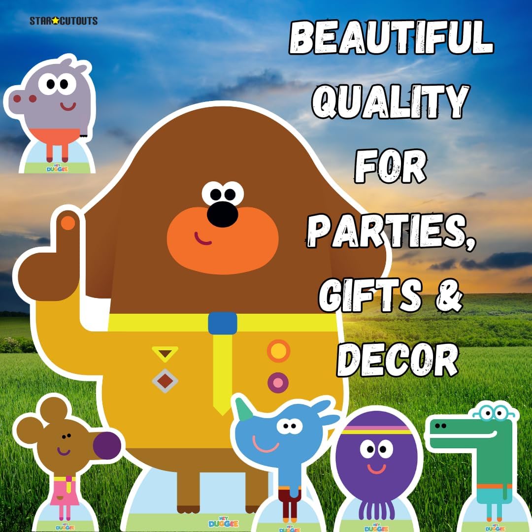 STAR CUTOUTS Hey Duggee Party Multi-Pack Giant Cardboard Cutout with Minis, Colour, 107 x 95 x 107 cm