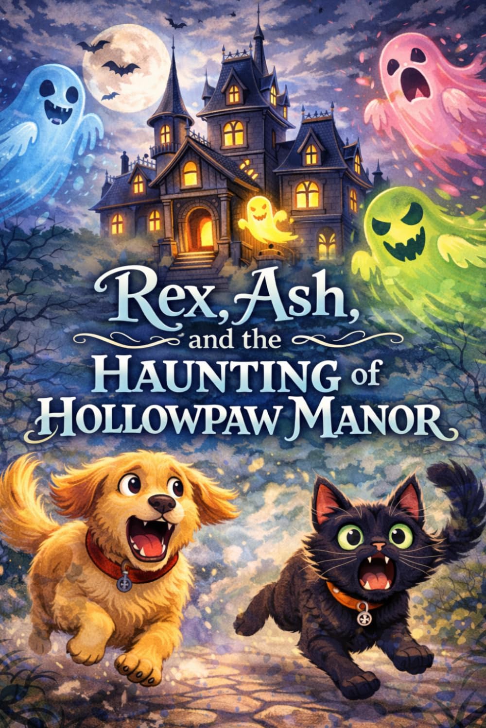 Rex, Ash, and the Haunting of Hollowpaw Manor: An Easy Chapter Book For Grades 2, 3, 4, and 5 (The Science of Reading Decodable Books)