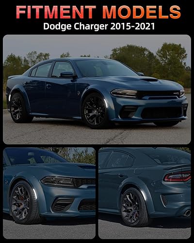 Miniatura 7 de Luces LED de posición laterales blancas compatibles con Dodge Charger 2015 2016 2017 2018 2019 2020 2021 parachoques delantero trasero parachoques