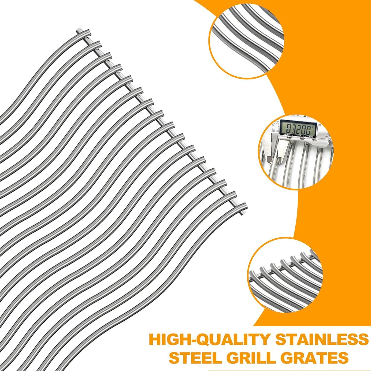 BBQ-PLUS Grill Replacement Parts for Napoleon LEX 485, Mirage 485, Built-in LEX 485, Lifestyle 485, Cooking Grates Heat Plates Burner Tubes Kit for Napoleon Grill Accessories, Stainless Steel