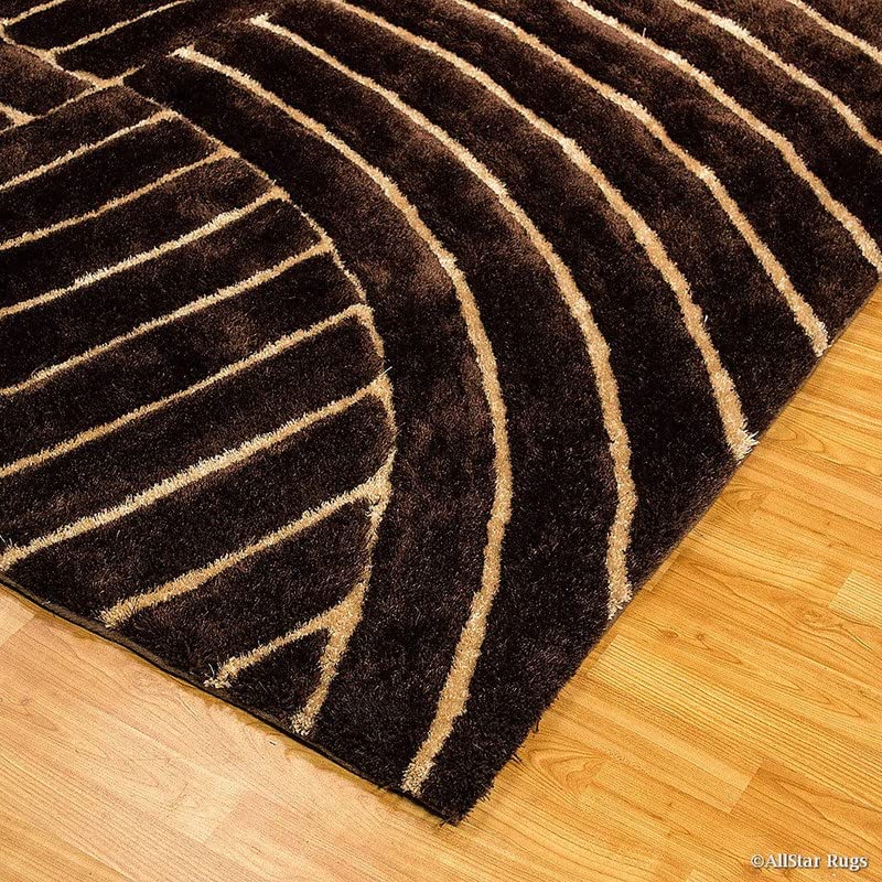 Image of Sifa Carpet Hand Woven Shaggy Soft and Fluffy Carpet with 2 Inch Pile Height for Living Room (Brown Color 4x6 Feet)