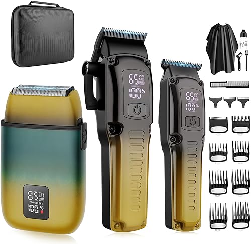Miniatura 12 de Zeuti - Cortadora de pelo para hombre, maquinilla de afeitar eléctrica para hombres, kit profesional de corte de cabello y recortadora de hoja en T
