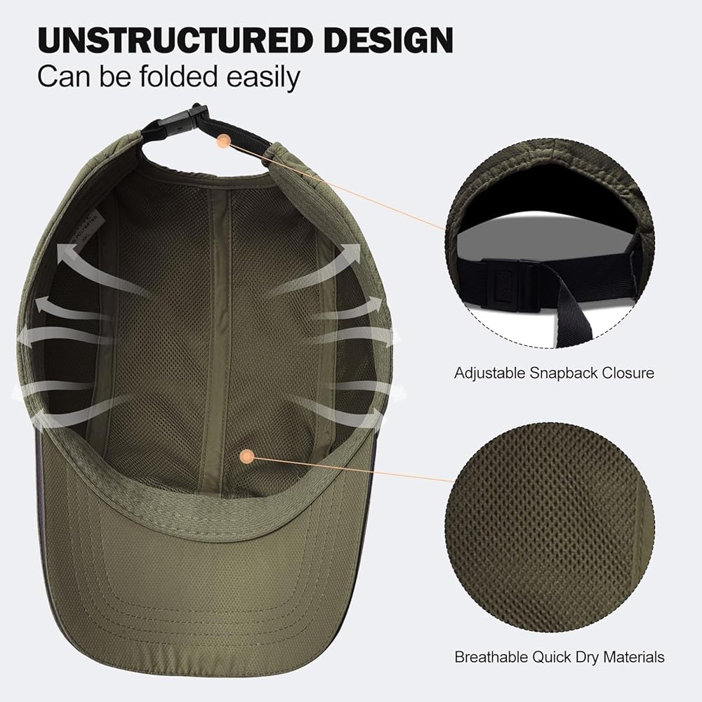 帽子 TOO HOT - WATERPROOF PANEL CAP Farah XXL Oversize Waterproof Baseball Cap,Quick Dry Lightweight