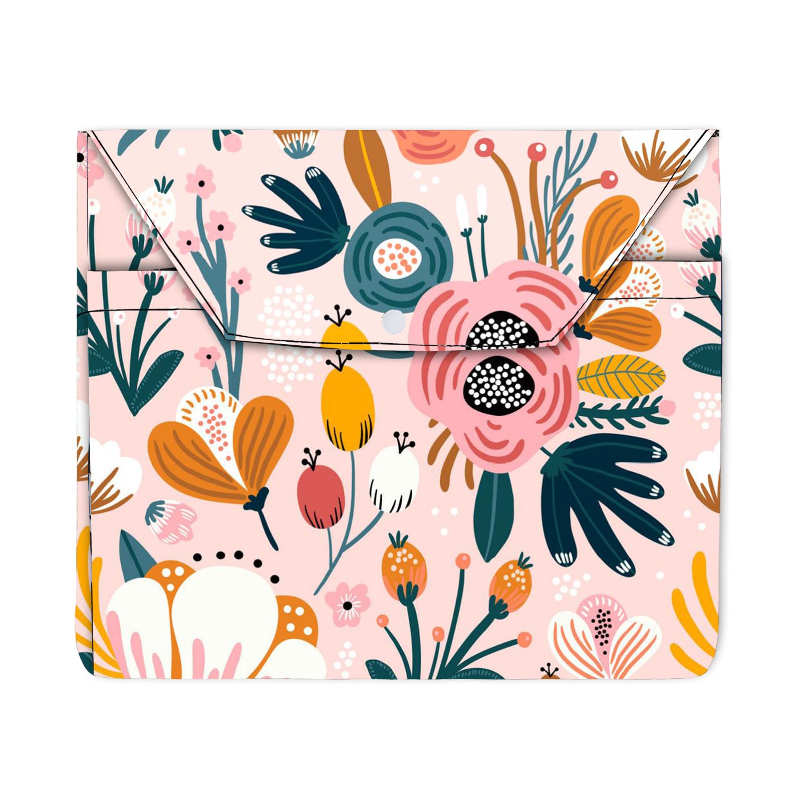 NICENEEDED Floral Book Cover, Book Sleeve with Button