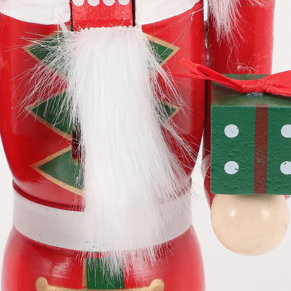 Cabilock Christmas Nutcrackers Figure: Wooden Nutcracker Ornament with Stable Base - Festive Soldier Figurine for Tree Table & Mantel