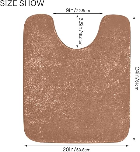 Miniatura 4 de Alfombras de baño de terracota, suaves y absorbentes, lavables a máquina, juego de alfombras de baño antideslizantes para decoración de baño, hogar,