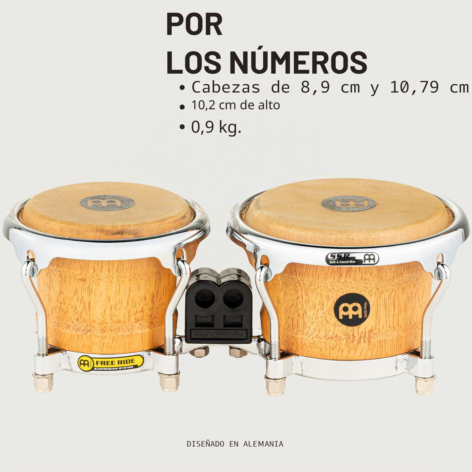 Meinl FWB100SNT-M - Mini bongó, 8.89 cm