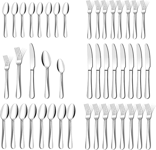 Miniatura 7 de Silverware Set ENLOY 40 Pieces Stainless Steel Flatware Set Kitchen Utensil Set Cutlery Tableware for Home and Restaurant Service for 8 Dinner