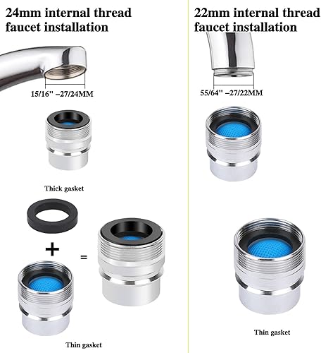Miniatura 3 de Adaptador de grifo para lavavajillas con aireador, adaptador de presión portátil para lavavajillas, adaptador de grifo de lavadora portátil 1516-27