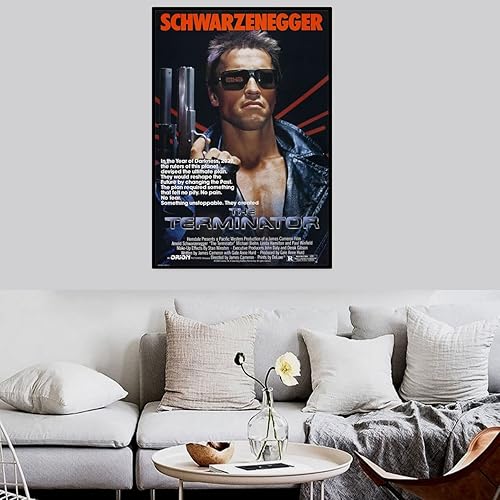 Miniatura 4 de Póster de la película The Terminator  Arte de pared (24 x 36 pulgadas  24.0 x 35.8in) sin marco, impresión de papel fotográfico listo para exhibir