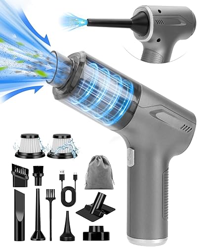 Aspiradora de mano inalámbrica 4 en 1, 20000 PA, motor sin escobillas, succión de alta potencia, mini eliminadores de polvo de mano recargables con