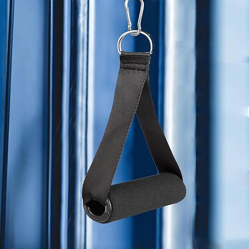 Miniatura 5 de Asas de gimnasio Asas de cable resistentes con 4 mosquetones para bandas de resistencia, entrenadores de fuerza, ejercicio en casa (juego de 4)