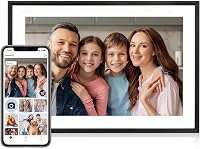 Linkdaze 10.1" HD IPS Touchscreen Digital Picture Frame, 32GB WiFi Smart Frame w/ AiMOR App, Auto-Rotate Videos - Black
