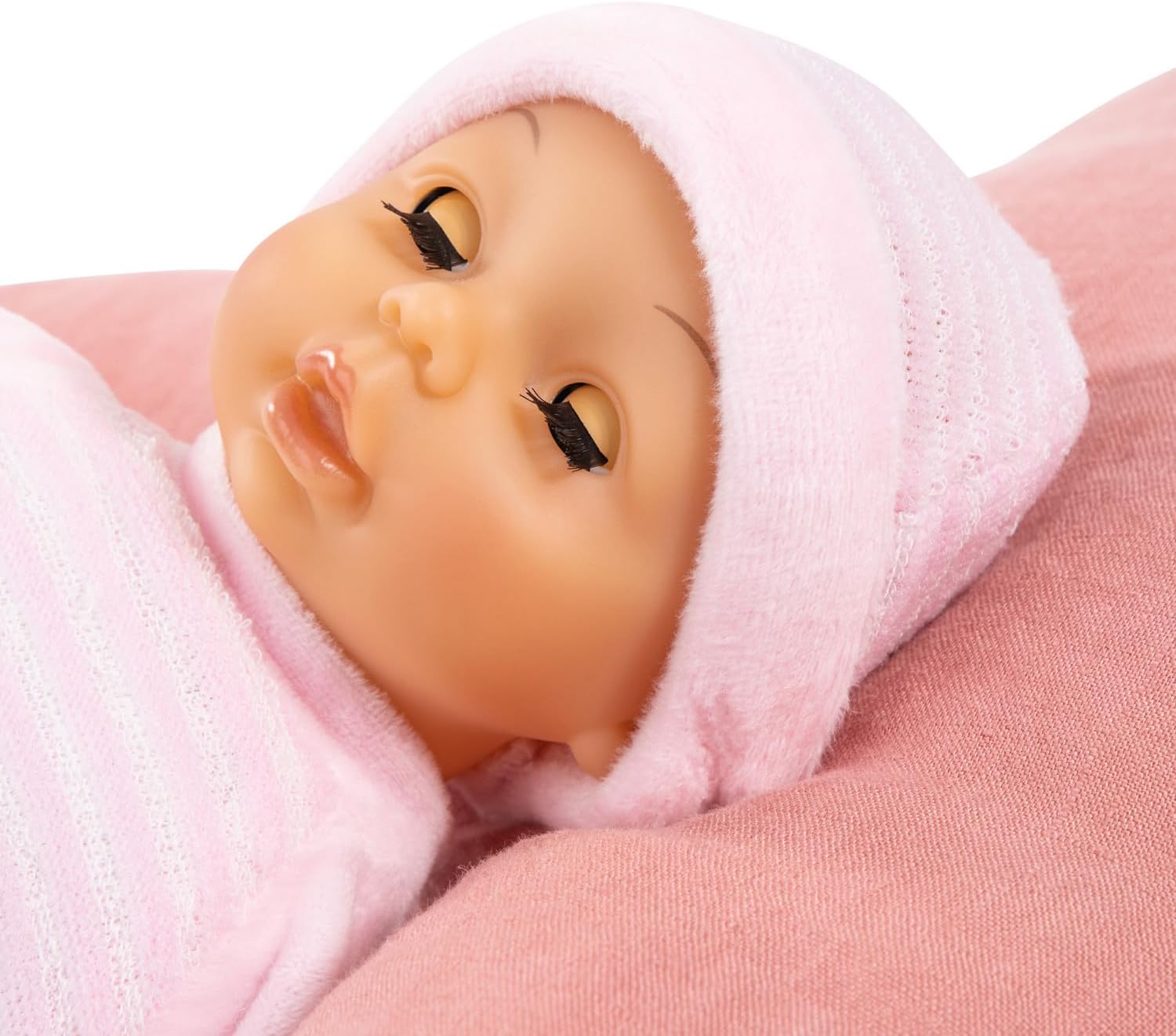Bayer Design My First Baby Soft Doll - 11 inch Toddler Doll with Realistic Sleeping Eyes, Pink Outfit