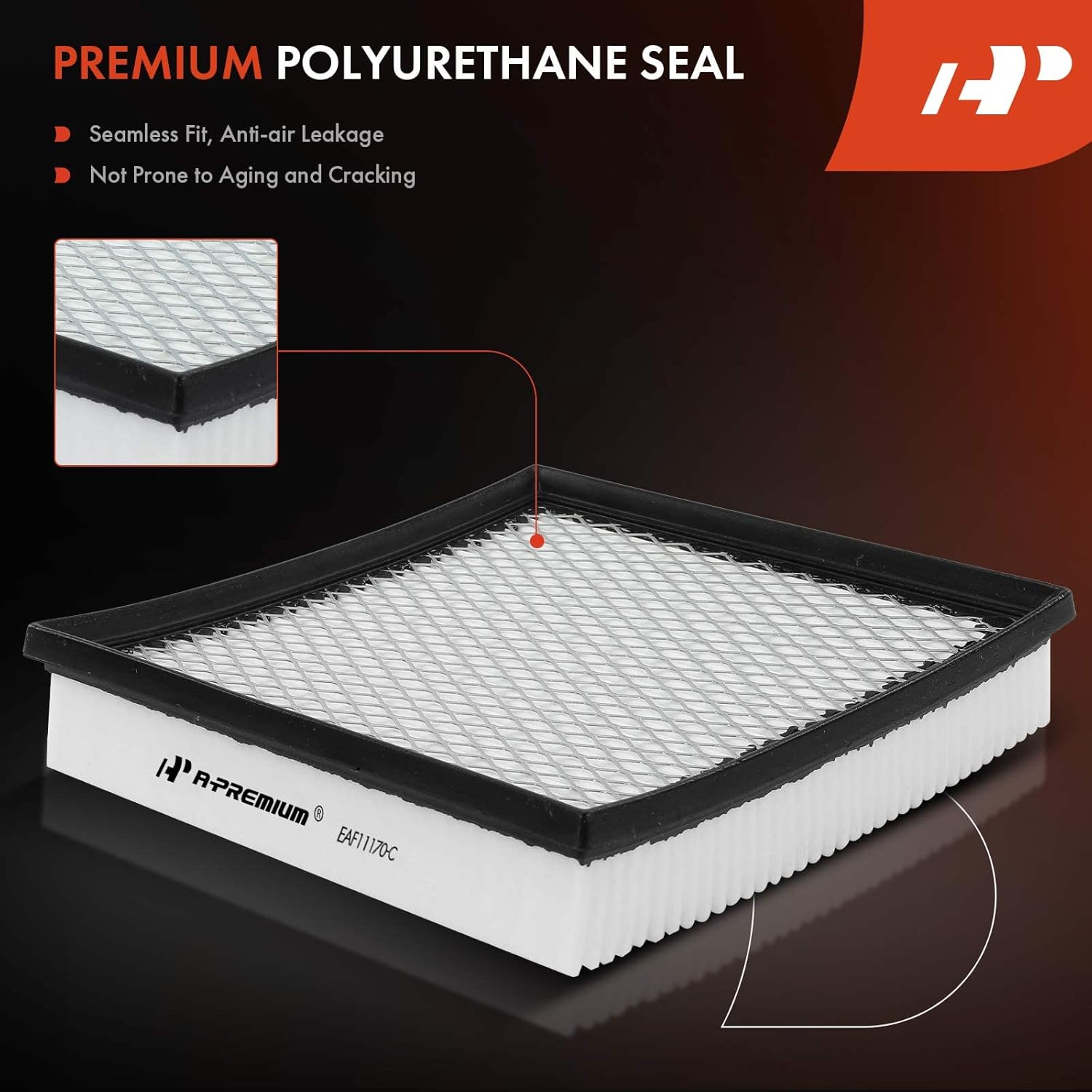 A-Premium 2-PC Engine Air Filter Compatible with Chrysler 200 & Dodge Avenger, Journey, 2011-2019, V6 3.6L, Flexible Panel, Replace# 68081249AC