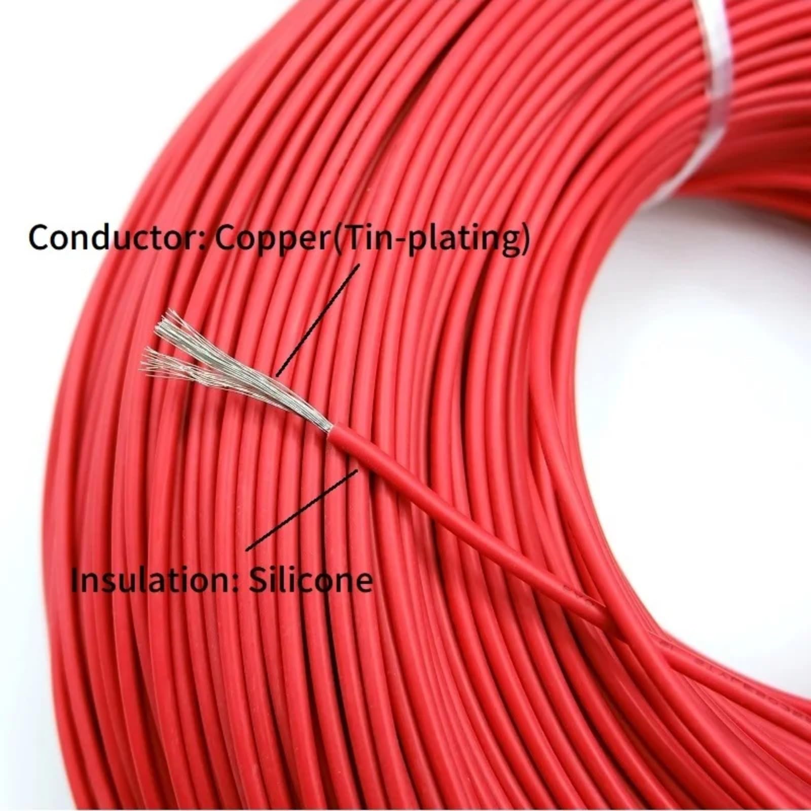 2M/5M Cavi di rame 32 28 24 22 20 18 16 14 12 AWG silicone morbido UL3239 3KV flessibile DIY cavo LED illuminazione elettronico(Pink; 5m; 24AWG)