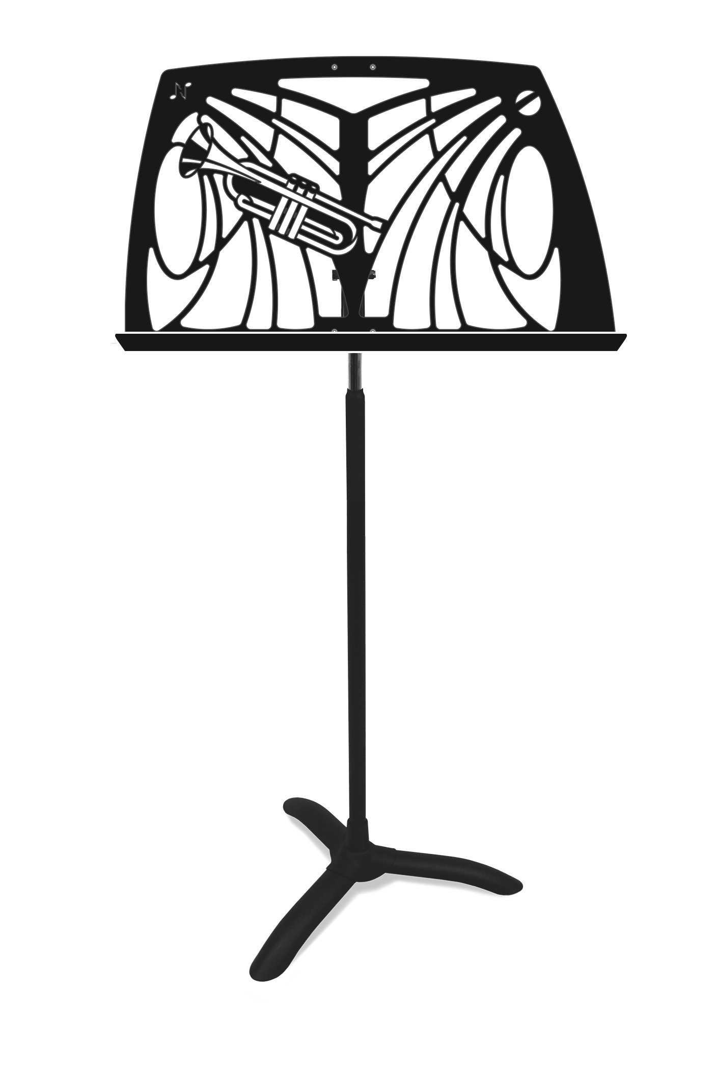 ManhassetN1140 Noteworthy Trumpet Design Music Stand