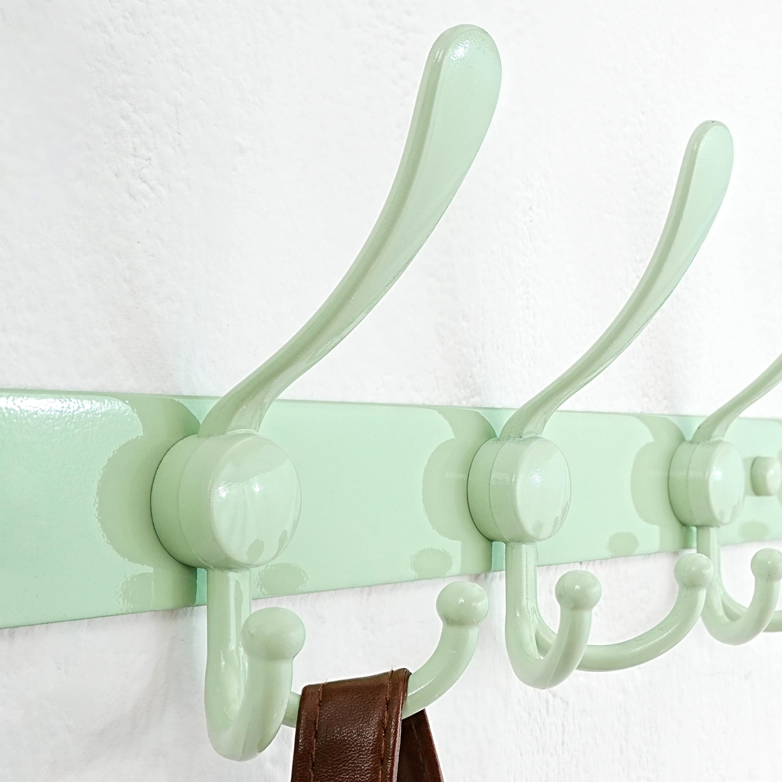 Dseap Coat Rack Wall Mounted, 5 Tri Hooks, Heavy Duty, Stainless Steel - Image 4