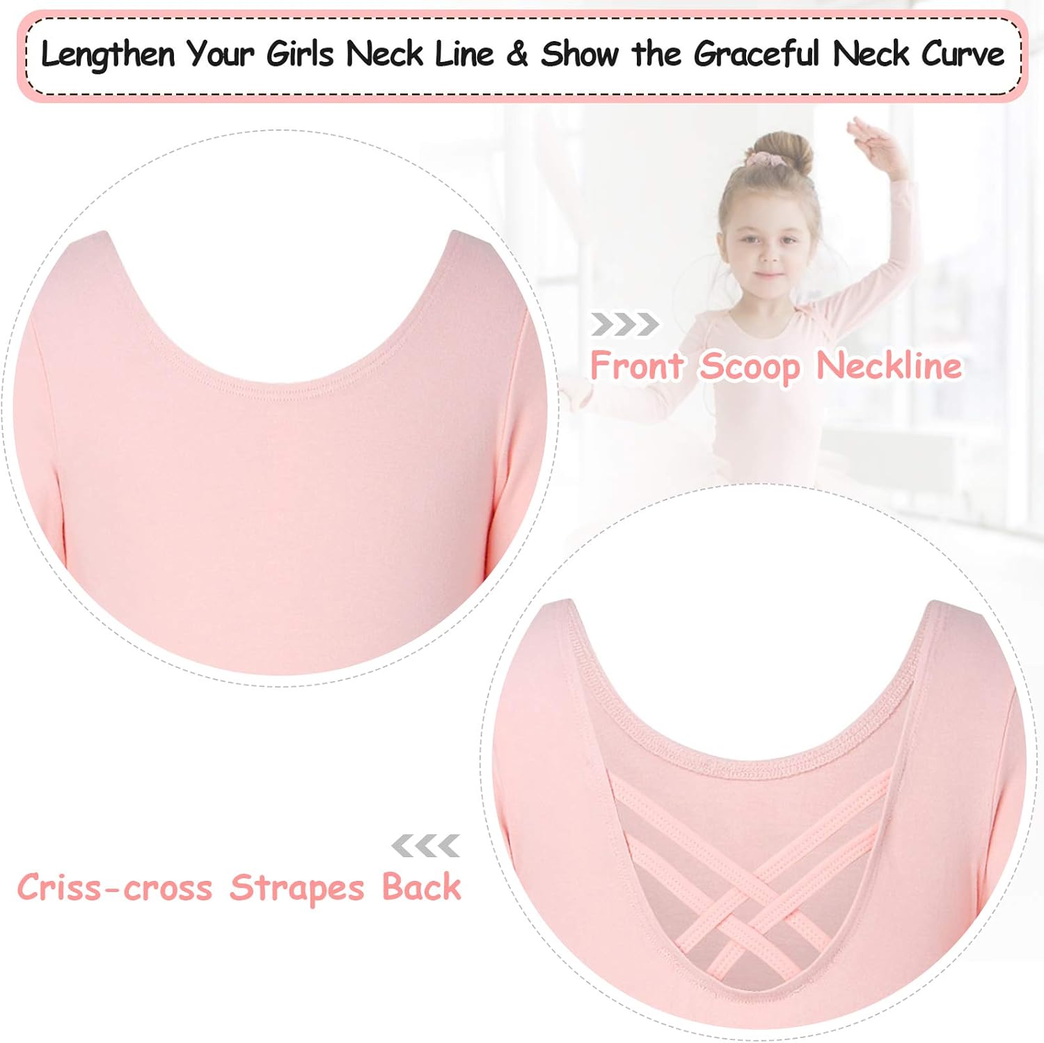 Move Dance Girls Dance Leotards Long/Ruffle Sleeve Ballet Outfits Clothes Tutu Dress for 3-9 Years : Clothing, Shoes & Jewelry