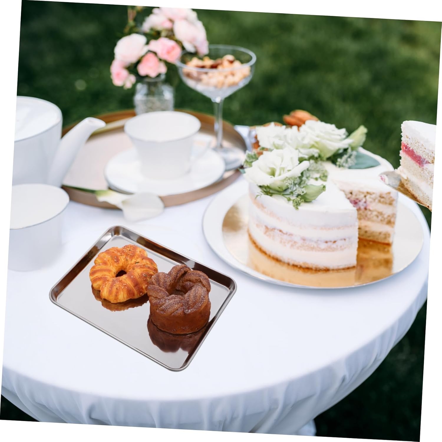 3pcs Stainless Steel Baking Pan Compact Oven Trays Versatile Oven Nonstick Cookie Pan