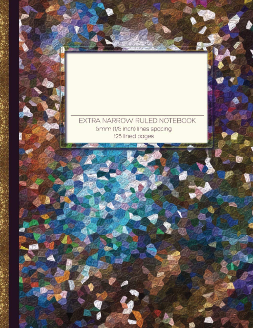 Extra Narrow Ruled Notebook: 5mm (1/5 inch) lines spacing/125 lined pages Paperback