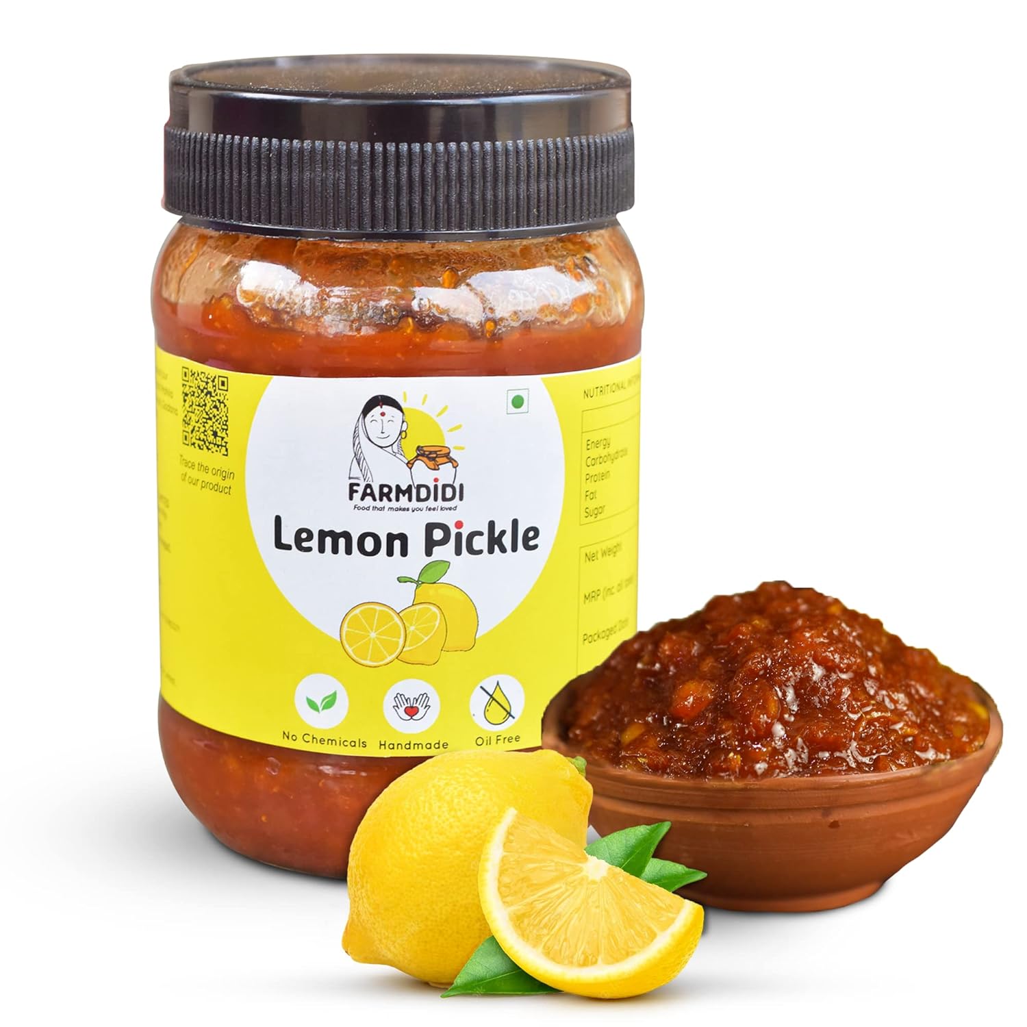 FarmDidi khatta meetha Lemon Pickle 250g in fresh Homemade Lemon ...