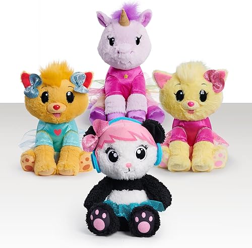 Vista 5 de Just Play EK World Emma's - Animal de peluche de 7 pulgadas, gato naranja, tela suave, lazo brillante, juguetes para niños a partir de 3 años