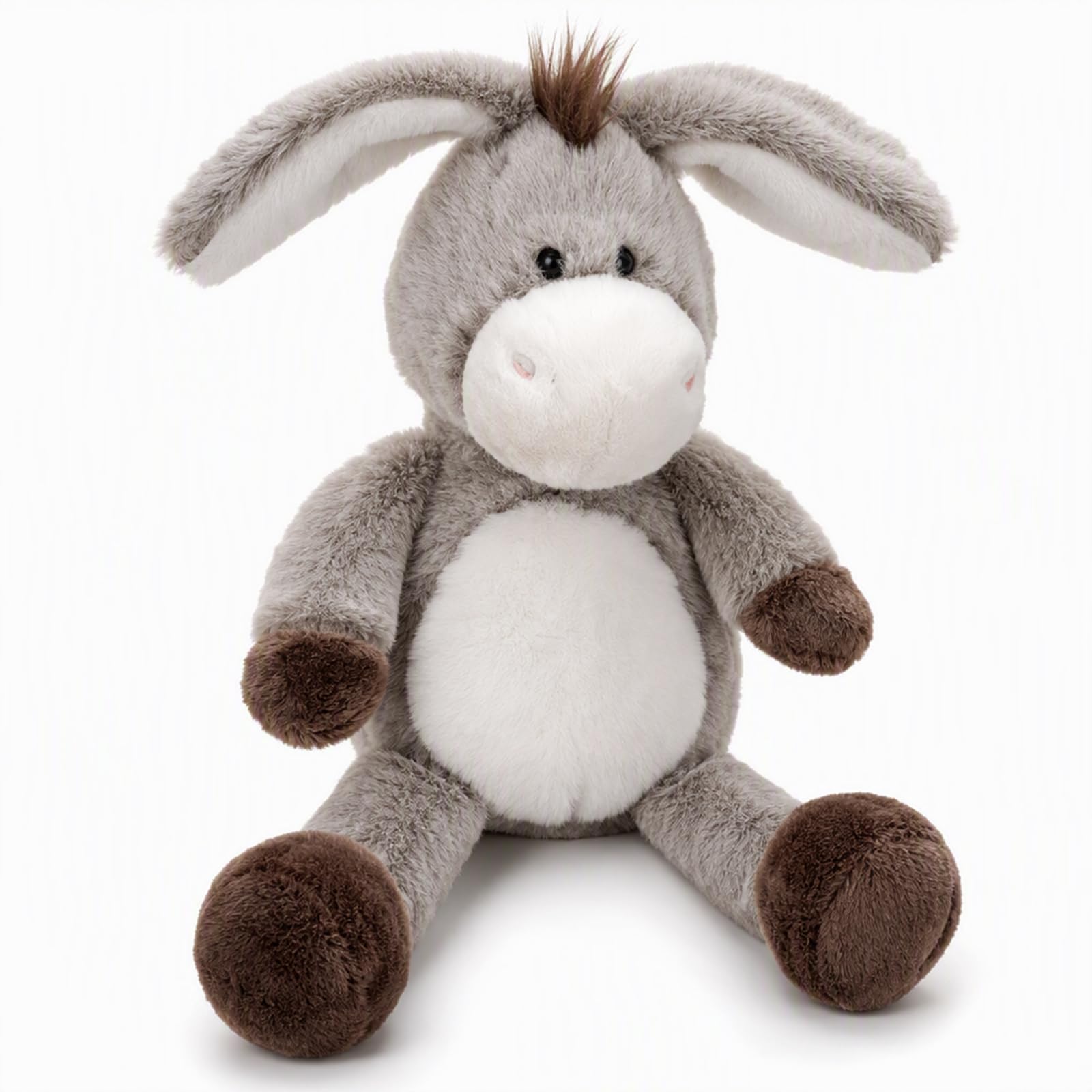 Dfiupdn 1Pcs Donkey Plush, 25cm Grey Soft Donkey Teddy