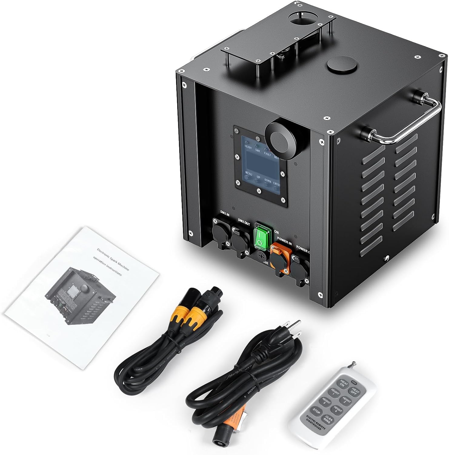 Impermeabili macchina per effetti speciali da palcoscenico, composta da due unità effetti da 750 W, con flight case e telecomando, adatta per Halloween, Natale, matrimoni ed eventi sportivi