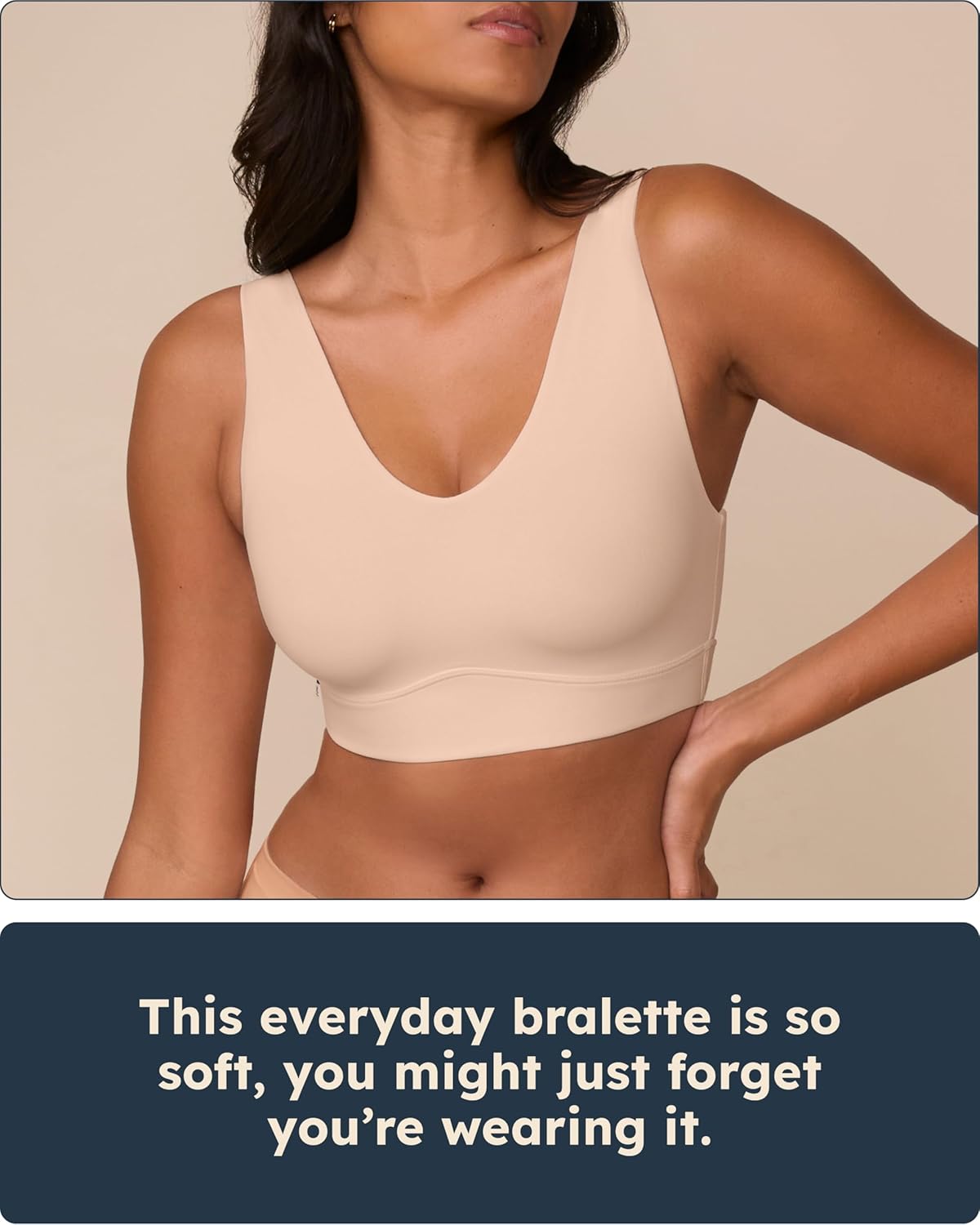 Harper Wilde Bliss Bralette - Ultra-Soft and Lightweight V-Neck Bralette - Wireless Bras for Women - Image 3