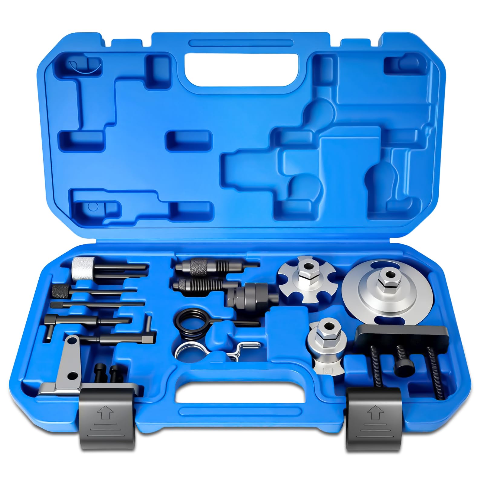 RUIZHI Herramienta de correa dentada compatible con VW Audi A6L 2.0 TDI, 2.7, Q7 3.0 TDi, 4.0 4.2 Tdi V8, juego de herramientas de ajuste del motor, herramienta de cambio de correa dentada y cadena de