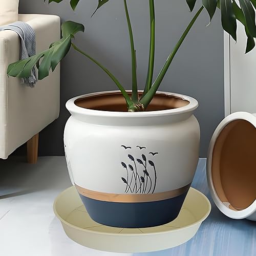 Miniatura 54 de Paquete de 6 platos para plantas, bandeja goteo agua, 4, 5, 6, 7, 8, 9, 10, 11, 12, 13, 15, 17, 19 pulgadas, resistentes, interior, exterior, base