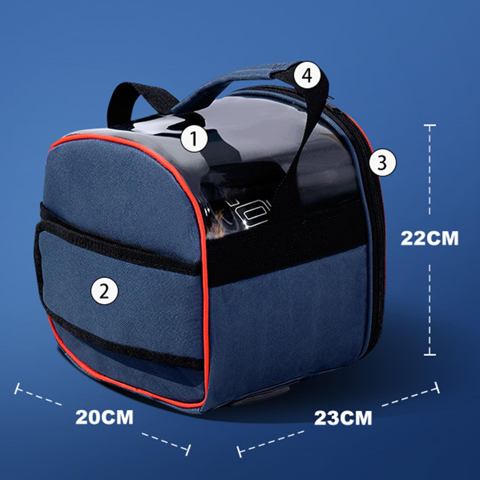 Torba na kulę do kręgli z 1 kulą, torba na piłkę Wyściełany uchwyt na piłkę wszystko do przenoszenia ręcznej kuli do kręgli Putting Ball Roller,Blue