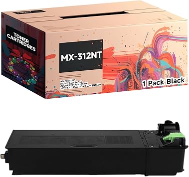 BIVOL Compatible with Sharp MX-M260 MX-M264N MX-M310 MX-M314N MX-M354N Black Toner Cartridges, MX-312NT MX312NT Toner Supply, High Yield 26000 Pages Affordable Reliable 1 Pack Black