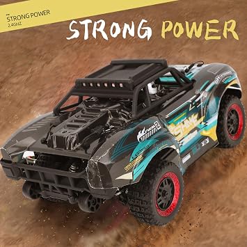 1:18 RC Cars, High Speed Remote Control Car, 4WD RC Truck (Green)