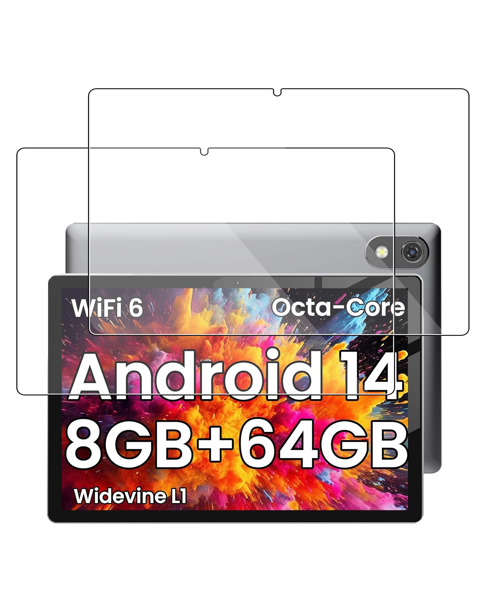 [2 Pack] Screen Protector for Tuotatop X14 Tablet 10 inch Android 14 Tablets Tempered Glass Film,BOVUGAC Screen Protector for Tuotatop X14 Tablet 10