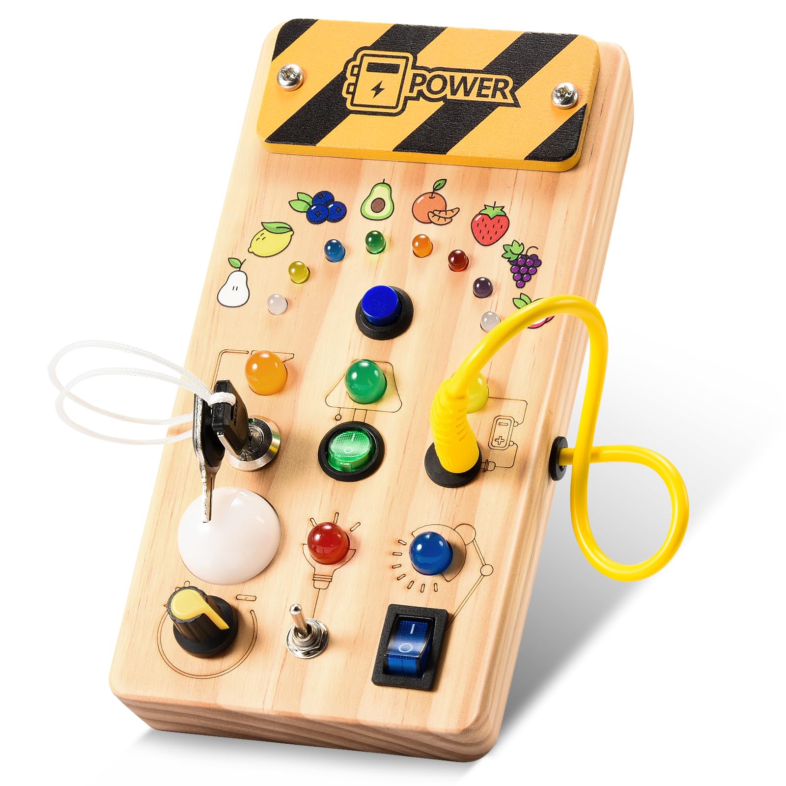 20 in 1 Montessori busy board per Giochi Bambini.Musica,luce,colore e tatto,giocattolo sensoriale per lo sviluppo motorio fine.per ragazzi/ragazze dai 18 mesi+.Giocattoli per la prima educazione