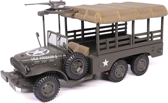 Motor city classics 143 Scale Military Diecast Collectible | WC63 Weapons Carrier with Canvas Top | Militaria Diecast Model 24218-40