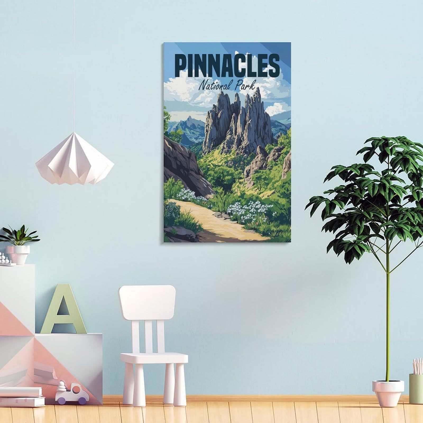 Junmoney Pinnacles National Park Wandbild, 20x30inch(50x75cm), Für Wohnung, Büro Oder Neue Räume, Leinwanddeko Als Wohnliche Idee, Für Dekorative Bilderwände