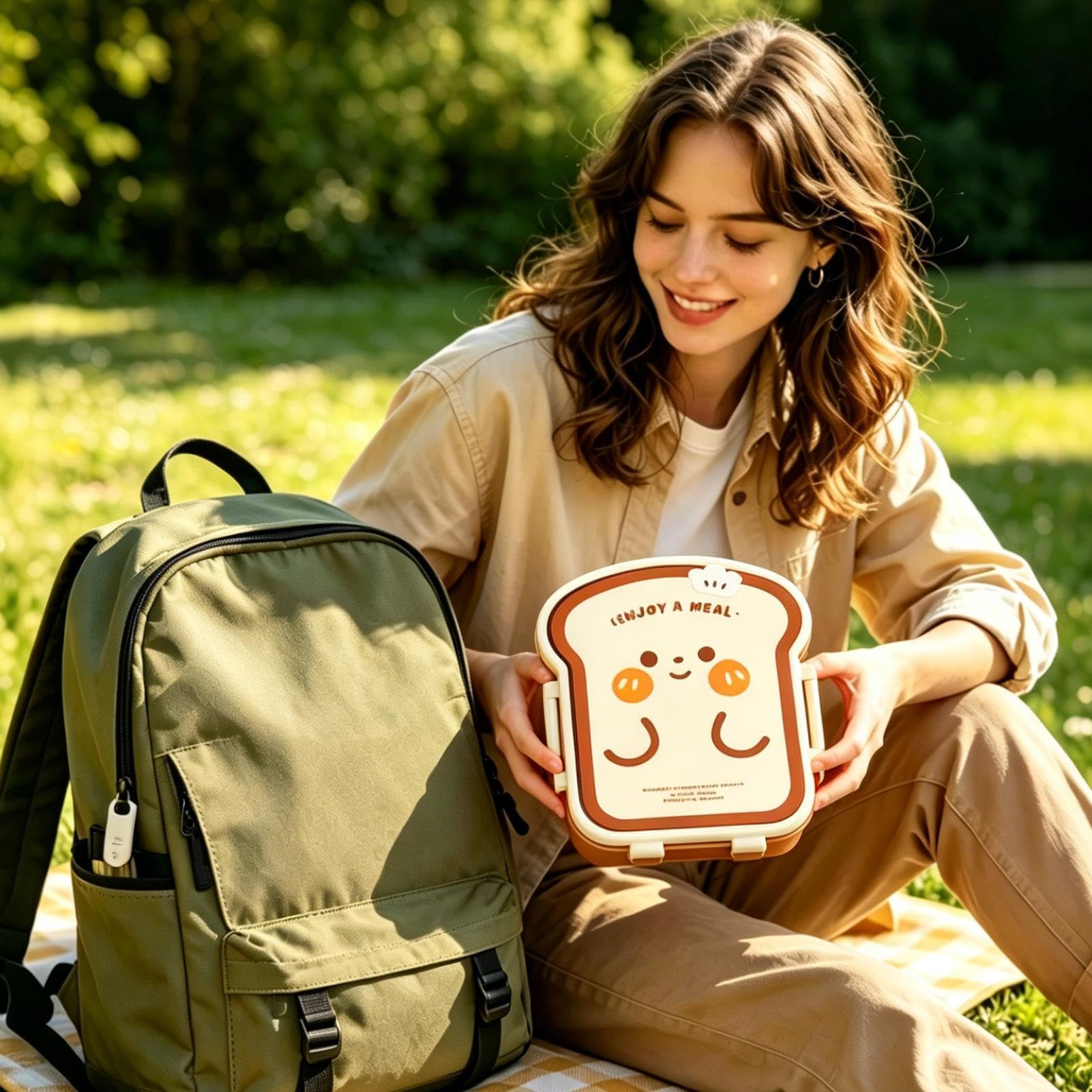 Boîte à lunch scolaire - Compartiment multiple, compatible micro-ondes, pour conserver les aliments sains et séparés, idéal pour les collations, les salades et les fruits à la maison ou à la cuis