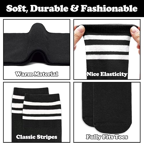 Miniatura 3 de Calcetines de fútbol para niños, calcetines de fútbol para niñas, calcetines de fútbol para niños, calcetines de tubo con rayas para niños pequeños