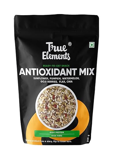 True Elements Antioxidant Seeds Mix 250g - Seeds for Eating | Diet Snacks | Roasted Mix Seeds