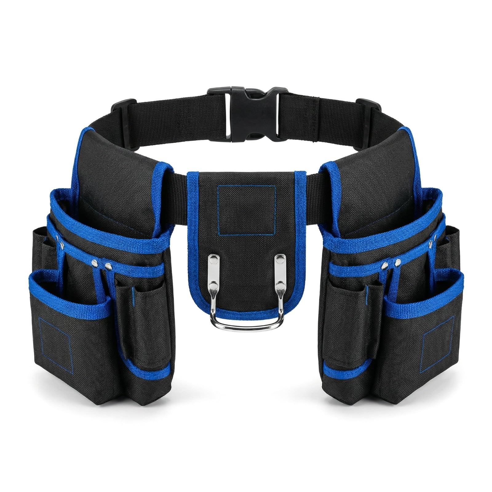Cintura Porta Attrezzi,Porta Attrezzi da Cintura,Cintura per Attrezzi da Lavoro,Cintura Elettricista con Multiple Tasche,Imbottita per Uomo,Staccabile e Regolabile per Elettricisti (Blu, 1)