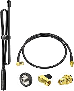Bingfu Dual Band VHF UHF 136-520MHz 18.5 inch Foldable CS Tactical SMA Female Ham Radio Antenna with 3 feet Extension Relocation Cable for Kenwood Baofeng BF-F8HP UV-5R UV-82 BF-888S GT-3 Ham Radio