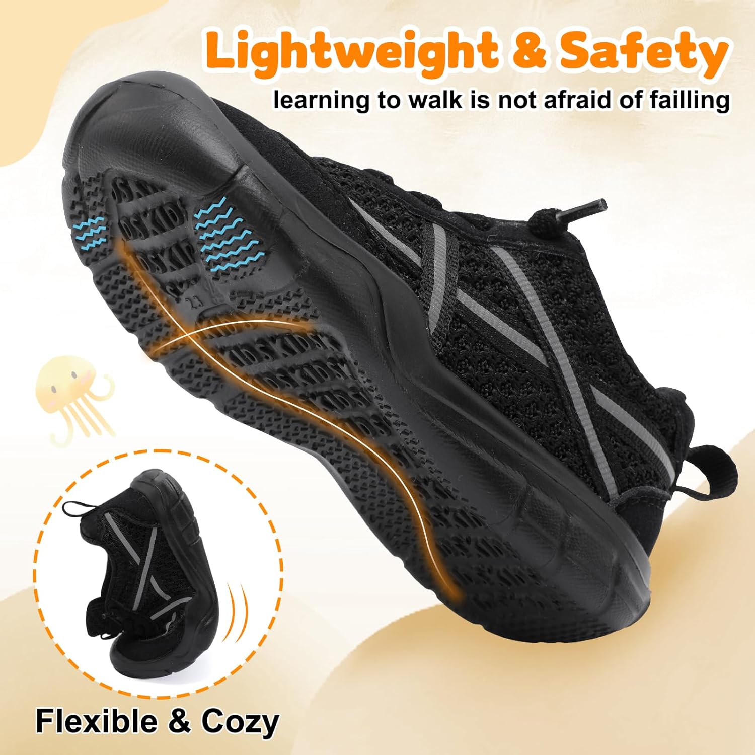 Besroad Toddler Shoes Boys Girls Barefoot Walking Shoes Kids Breathable Running Sneakers Slip On Tennis Shoes - Image 7