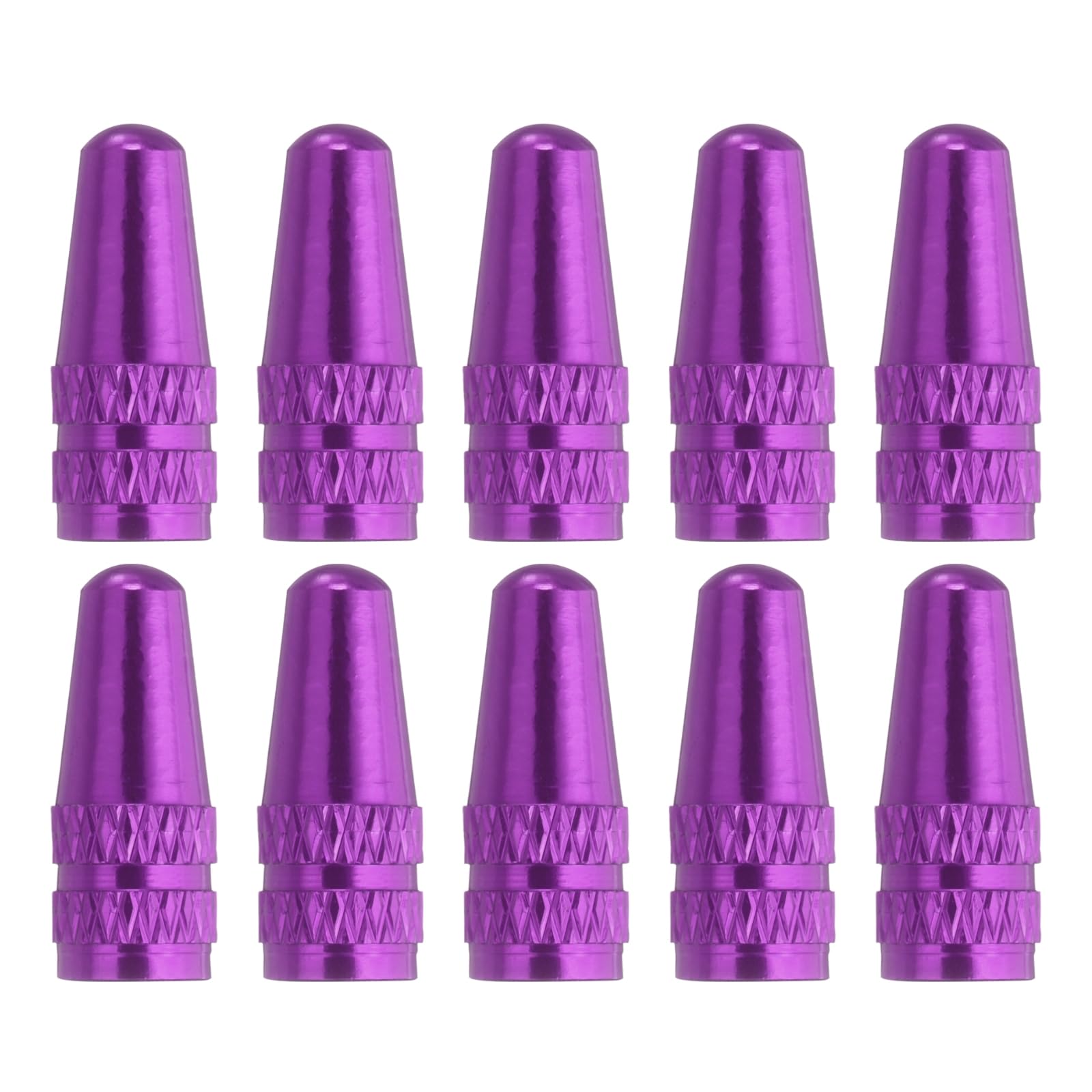 QUARKZMAN 10 sztuk Nakrętki na wentyl do rowerów aluminiowych anodowanych na rower szosowy korki wentyla powietrza do MTB rower szosowy fioletowy