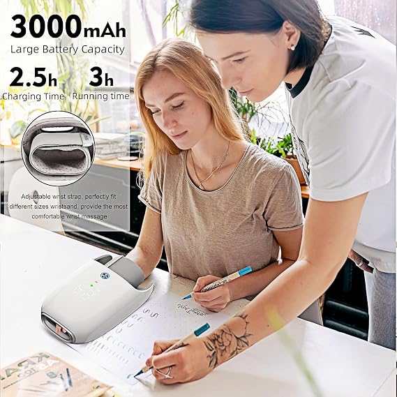 Hand Massager with Heat and Compression & Kneading Massage for Arthritis Carpal Tunnel Pain Relief, Cordless Hand Massager with 6 Modes & 6 Intensities Birthday Gifts for Women Men
